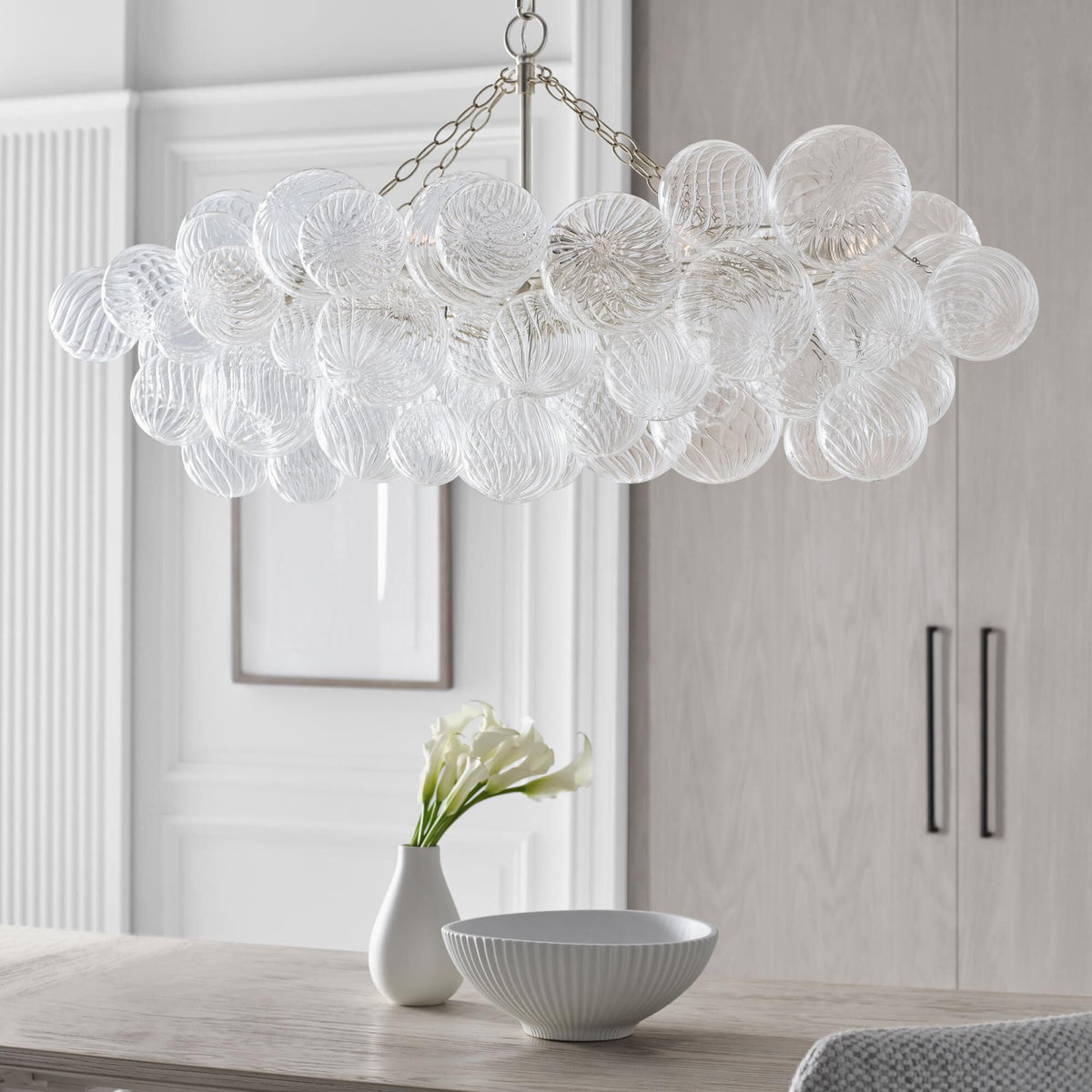 Edriana Lustre Moderne en Verre Boule Bulle
