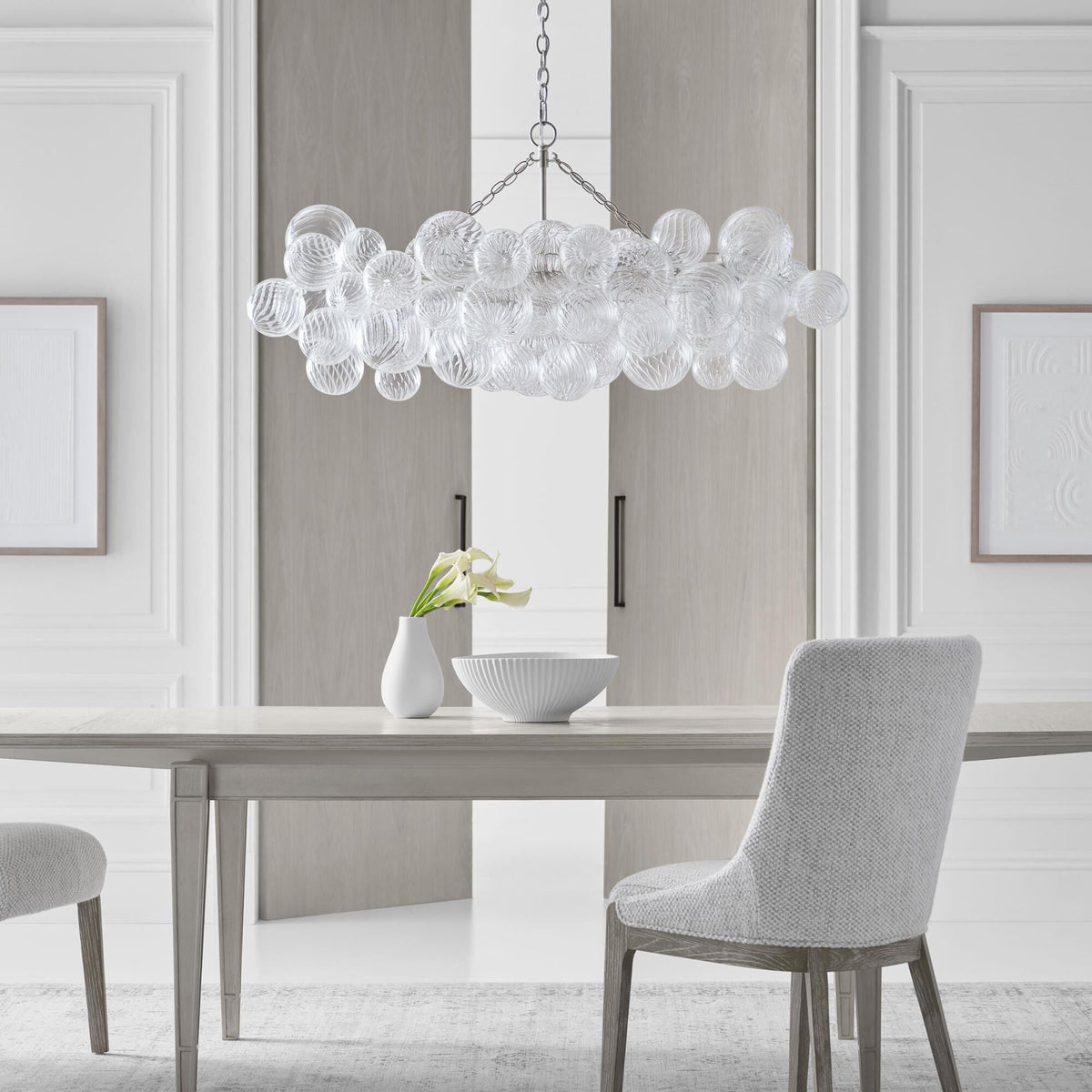 Edriana Lustre Moderne en Verre Boule Bulle