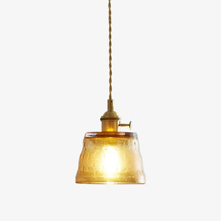 Lustra Suspension Lampe en Cuivre et Verre