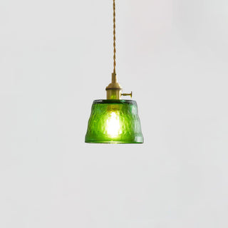 Lustra Suspension Lampe en Cuivre et Verre