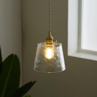 Lustra Suspension Lampe en Cuivre et Verre