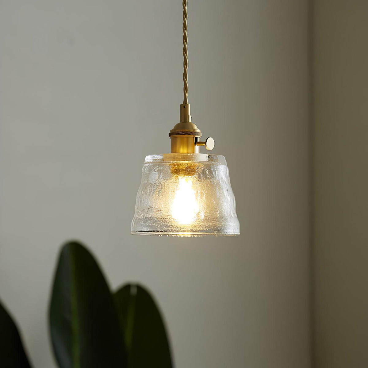 Breneon Suspension Lampe en Cuivre et Verre