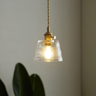 Lustra Suspension Lampe en Cuivre et Verre