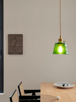 Lustra Suspension Lampe en Cuivre et Verre