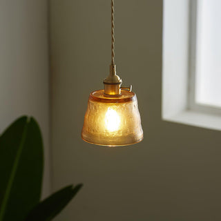 Lustra Suspension Lampe en Cuivre et Verre