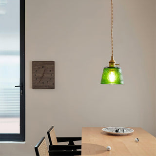 Lustra Suspension Lampe en Cuivre et Verre