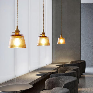 Lustra Suspension Lampe en Cuivre et Verre