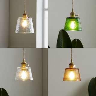 Lustra Suspension Lampe en Cuivre et Verre