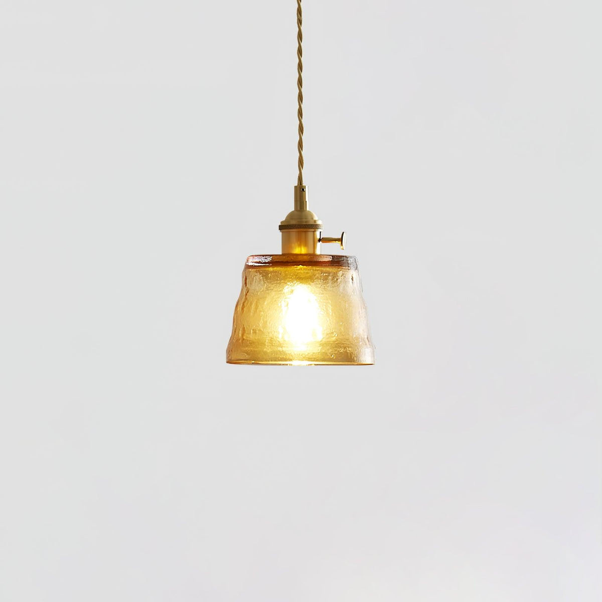Breneon Suspension Lampe en Cuivre et Verre