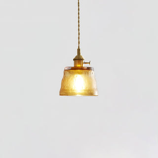 Lustra Suspension Lampe en Cuivre et Verre