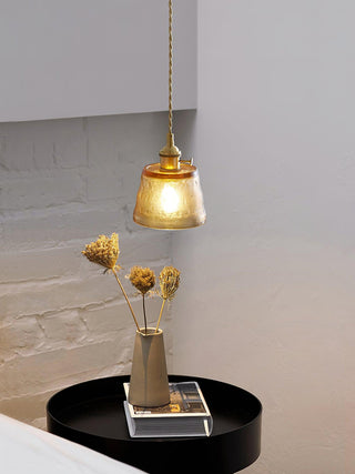 Lustra Suspension Lampe en Cuivre et Verre