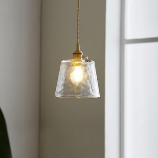 Lustra Suspension Lampe en Cuivre et Verre