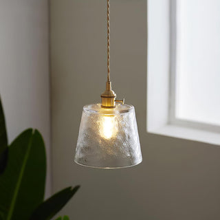 Lustra Suspension Lampe en Cuivre et Verre