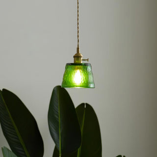 Lustra Suspension Lampe en Cuivre et Verre