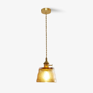 Lustra Suspension Lampe en Cuivre et Verre