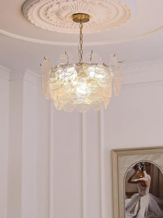 Lustra Lustre Disque en Verre Doré