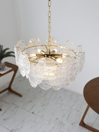 Lustra Lustre Disque en Verre Doré