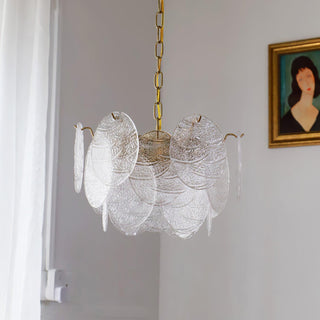 Lustra Lustre Disque en Verre Doré