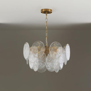 Lustra Lustre Disque en Verre Doré