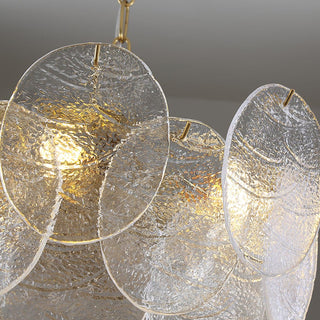 Lustra Lustre Disque en Verre Doré
