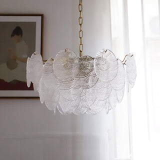 Lustra Lustre Disque en Verre Doré