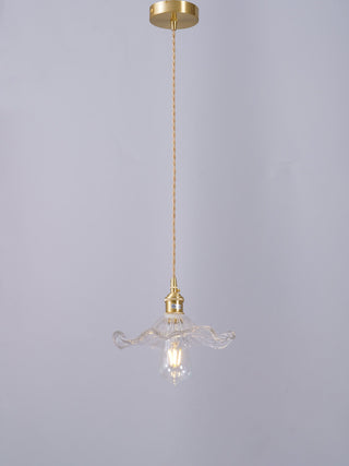 Nerisse Suspension en Verre et Laiton Vintage