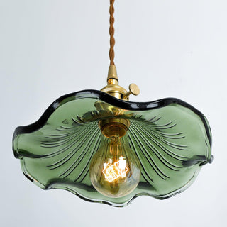 Nerisse Suspension en Verre et Laiton Vintage