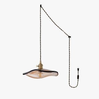 Utalira Suspension Moderne en Laiton et Verre