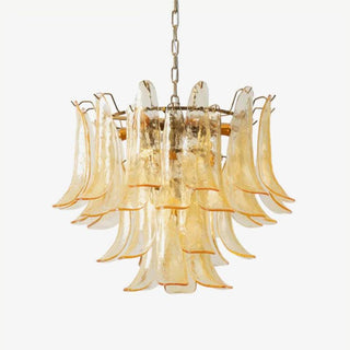Aurora Lustre Murano Verre Feuille Doré