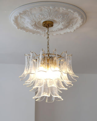 Aurora Lustre Murano Verre Feuille Doré