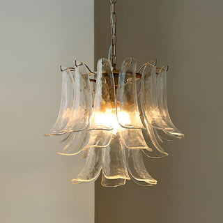 Aurora Lustre Murano Verre Feuille Doré
