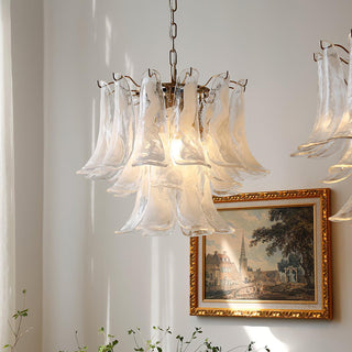 Aurora Lustre Murano Verre Feuille Doré