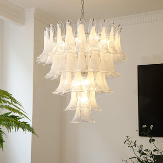 Aurora Lustre Murano Verre Feuille Doré