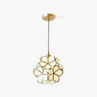 Lustra Suspension en Verre en Forme de Pétale pour Cuisine-Luire