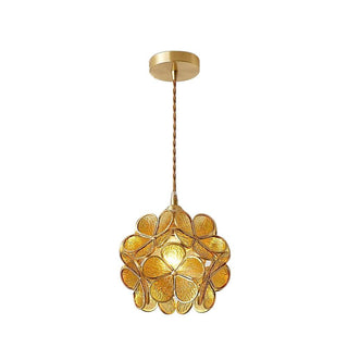 Lustra Suspension en Verre en Forme de Pétale pour Cuisine-Luire