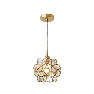 Lustra Suspension en Verre en Forme de Pétale pour Cuisine-Luire