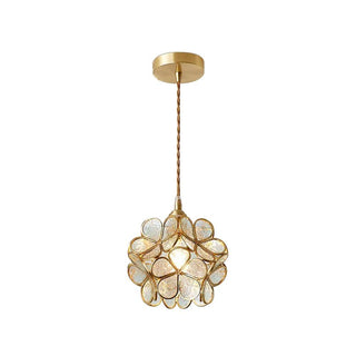 Lustra Suspension en Verre en Forme de Pétale pour Cuisine-Luire