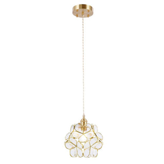 Lustra Suspension en Verre en Forme de Pétale pour Cuisine-Luire