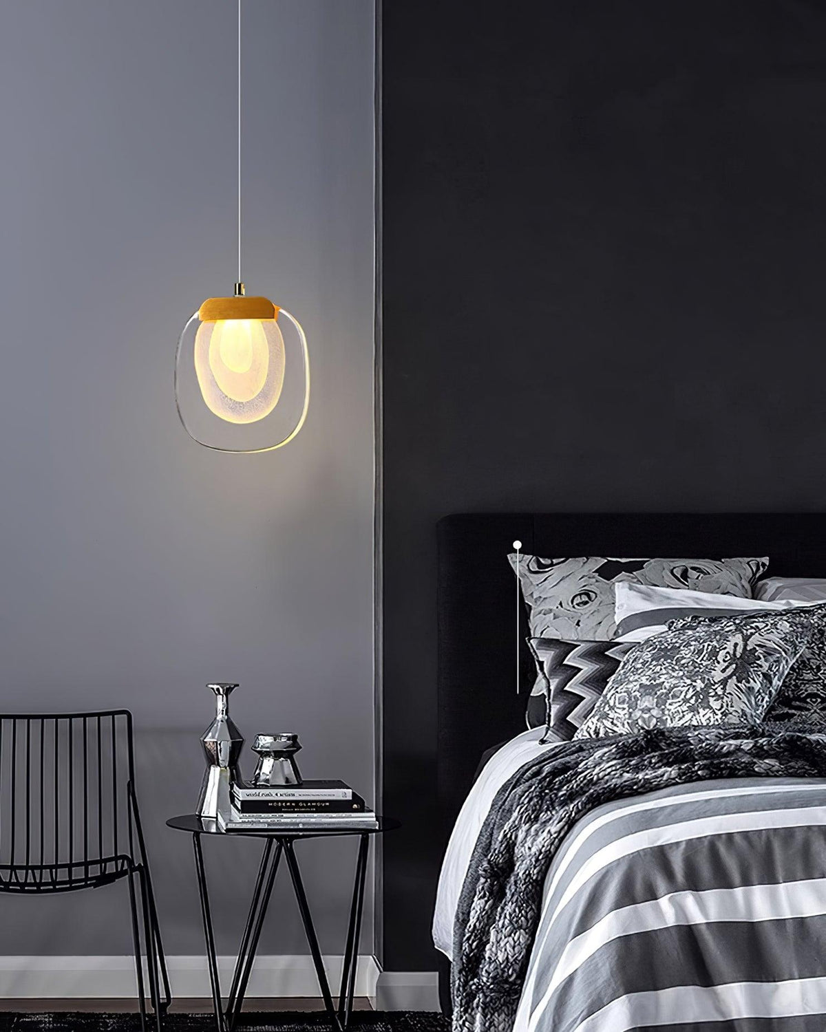 Avesia Minimalist Glass Pendant Light Staircase-Neutral Decor