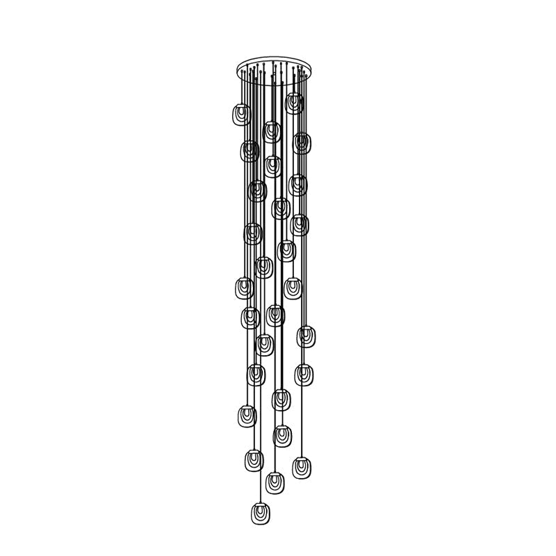 Avesia Minimalist Glass Pendant Light Staircase-Neutral Decor