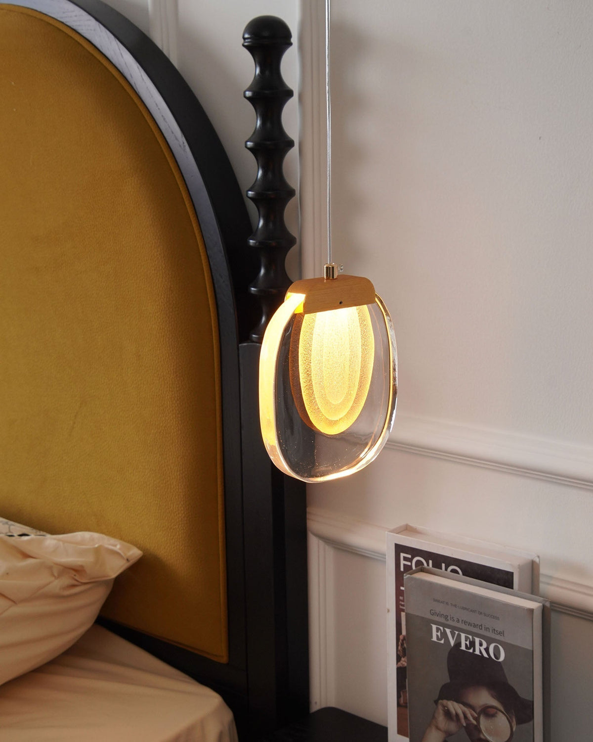 Avesia Minimalist Glass Pendant Light Staircase-Neutral Decor