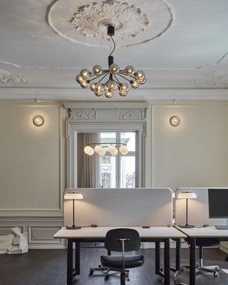 Lustra Suspension en Verre Globe Cluster Laiton