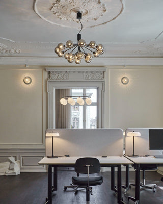 Lustra Suspension en Verre Globe Cluster Laiton