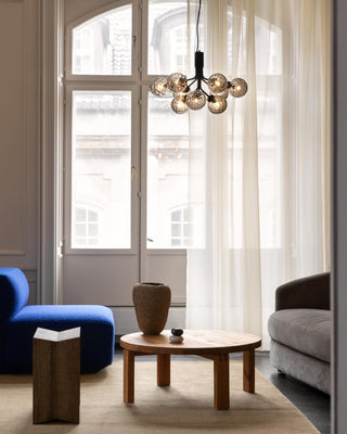 Lustra Suspension en Verre Globe Cluster Laiton