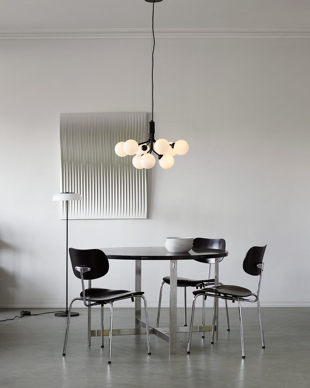 Peressa Suspension en Verre Globe Cluster Laiton