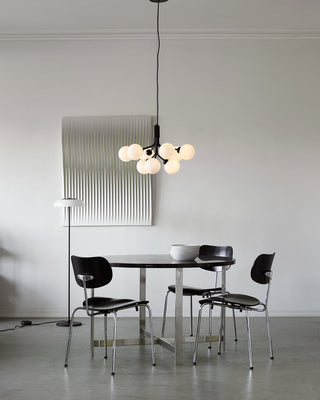 Lustra Suspension en Verre Globe Cluster Laiton