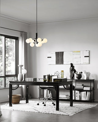 Lustra Suspension en Verre Globe Cluster Laiton