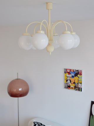 Lustra Lustre Sphères en Verre Crème
