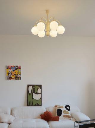 Lustra Lustre Sphères en Verre Crème