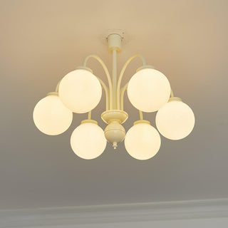 Lustra Lustre Sphères en Verre Crème